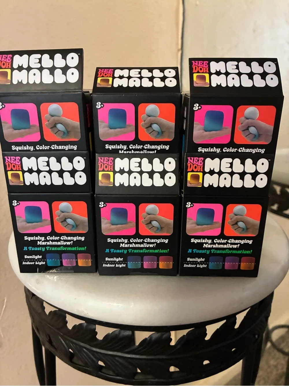 Needoh MelloMallo Color-Changing Marshmallow - Pink, Teal, Yellow (6 count)